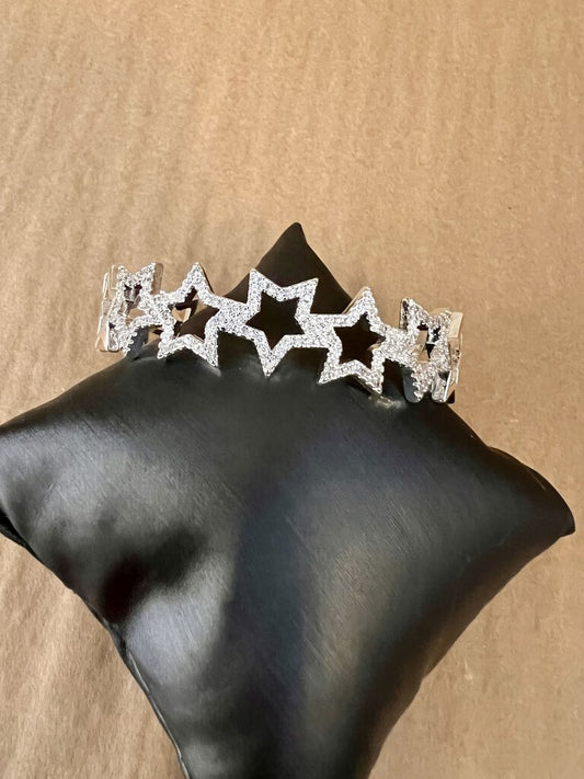 SILVER STAR CUFF BRACELET