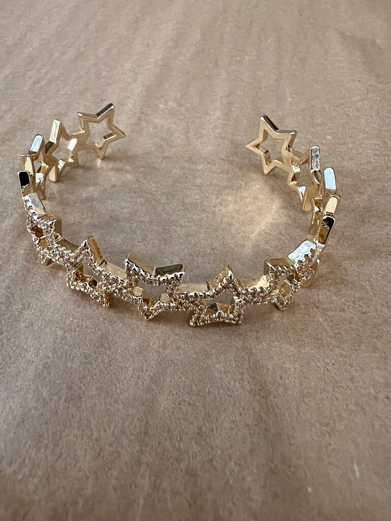 GOLD STAR CUFF BRACELET