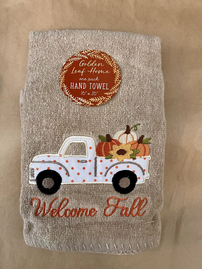 FALL TRUCK HAND TOWEL