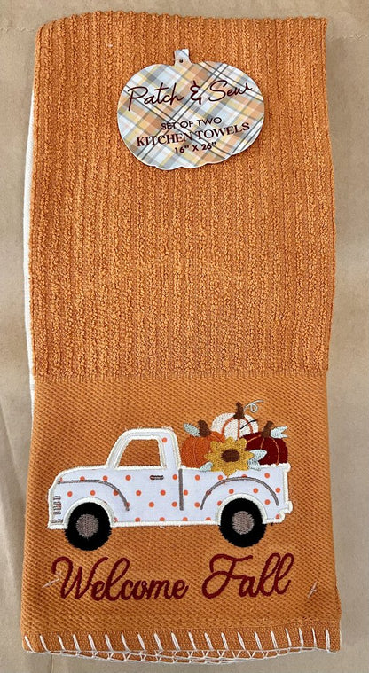 WELCOME FALL TOWELS