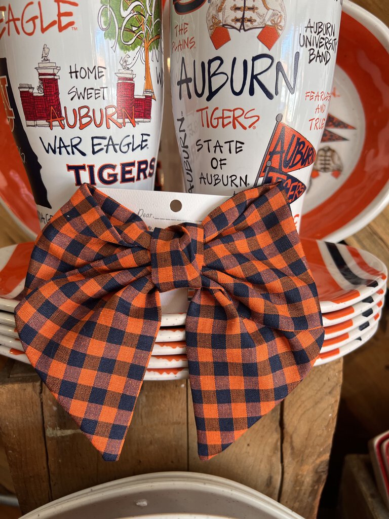 Auburn Plaid Bow