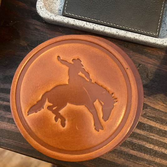 Bronco Leather Coaster