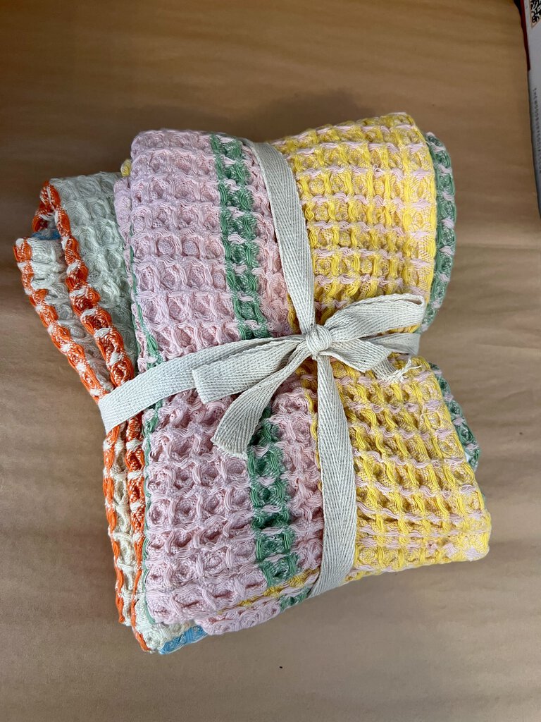 WOVEN WAFFLE TEA TOWEL SET