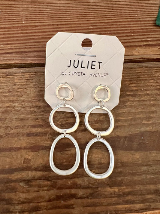 JULIET SILVER ORB EARRINGS