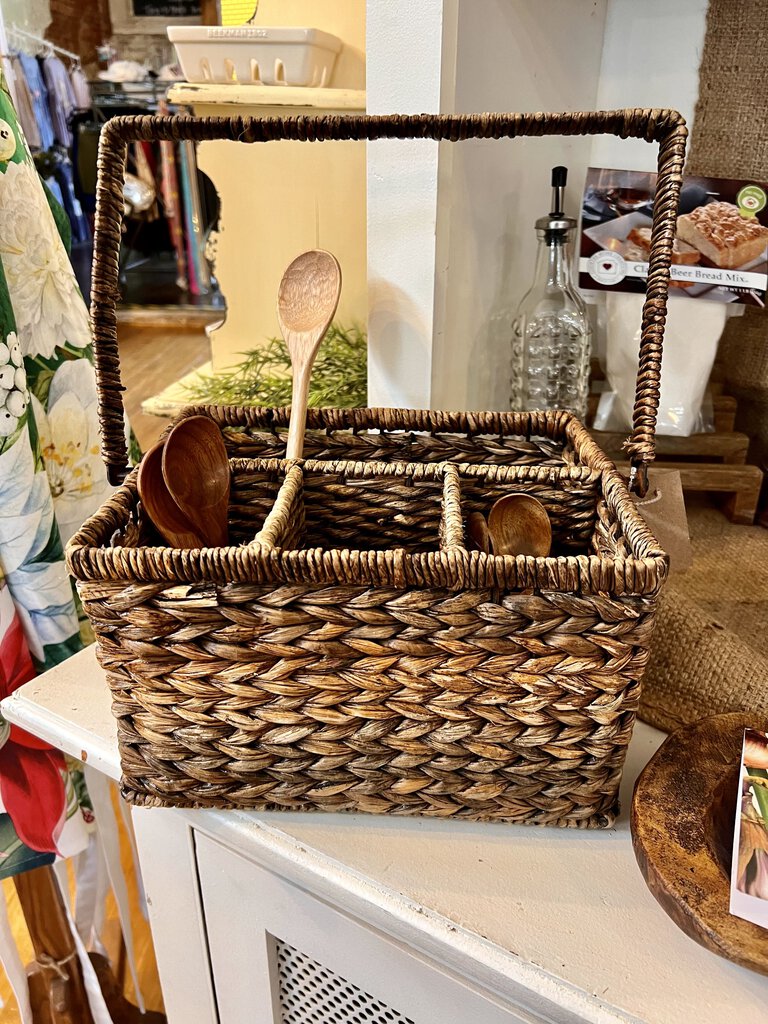 WICKER UTENSIL CADDY