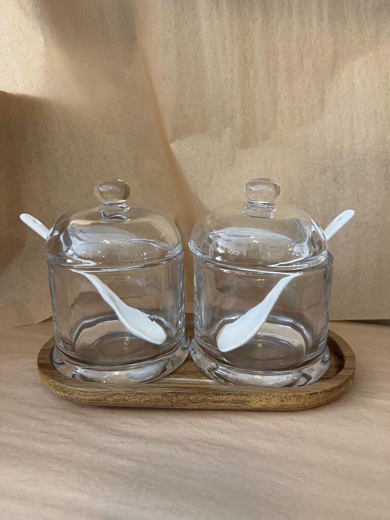 GLASS JAR 2PC WITH SPOON