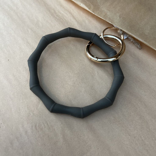 RUBBER DECAGON KEYCHAIN