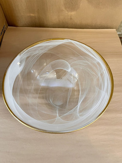 GOLD RIMMED GLASS BOWL