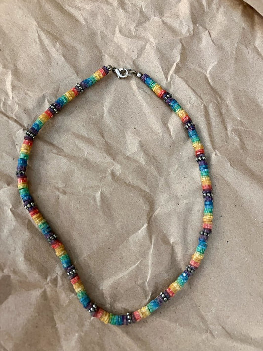 RAINBOW BEADED NECKLACE