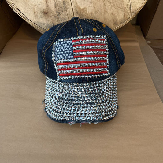 BEJEWELED USA CAP