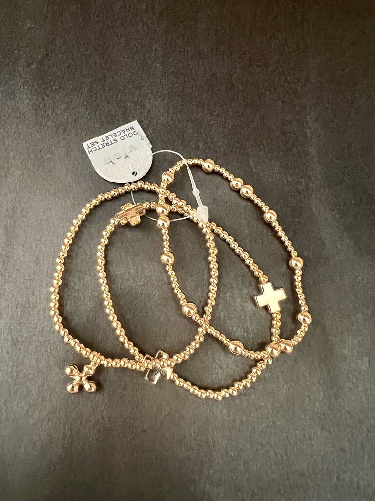 GOLD STRETCH BRACELET SET