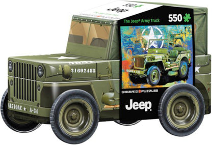 JEEP ARMY TRUCK TIN PUZZLE