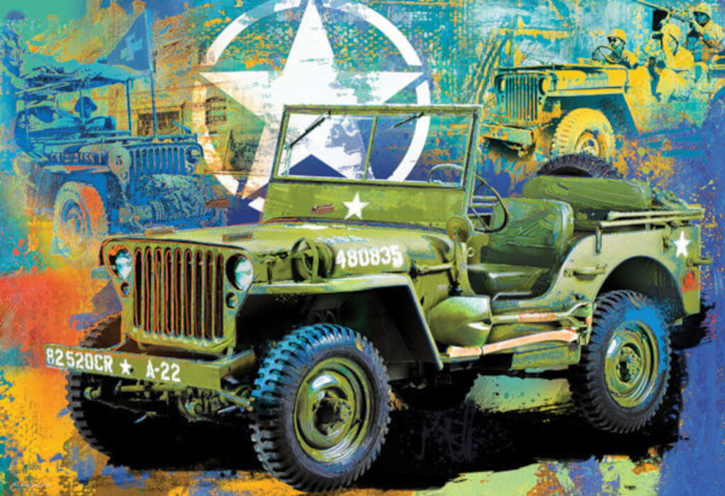 JEEP ARMY TRUCK TIN PUZZLE