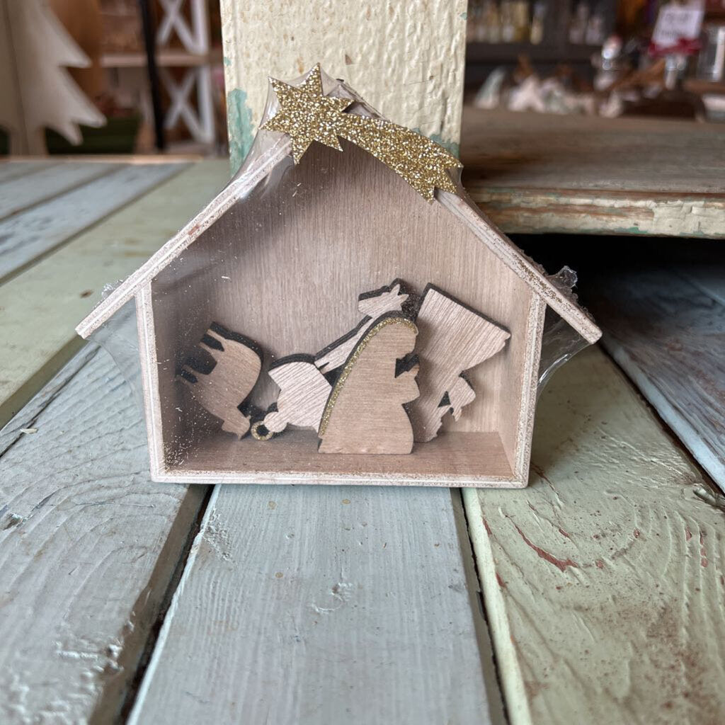 WOOD NATIVITY SET OF 6