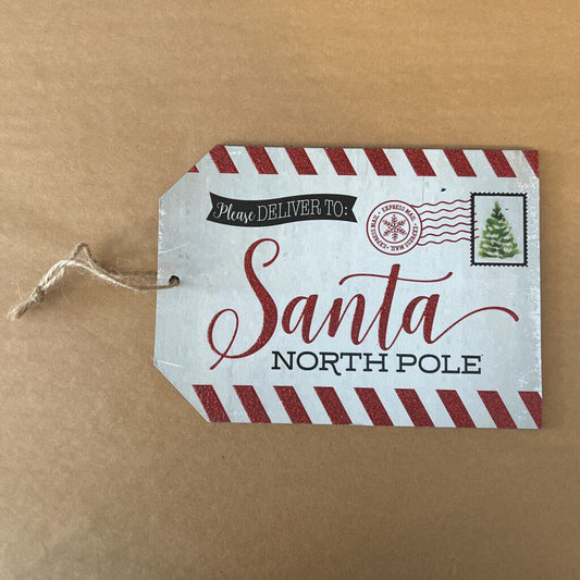 LETTER TO SANTA WOODEN ORNAMENT