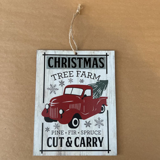 TREE FARM WOODEN ORNAMENT