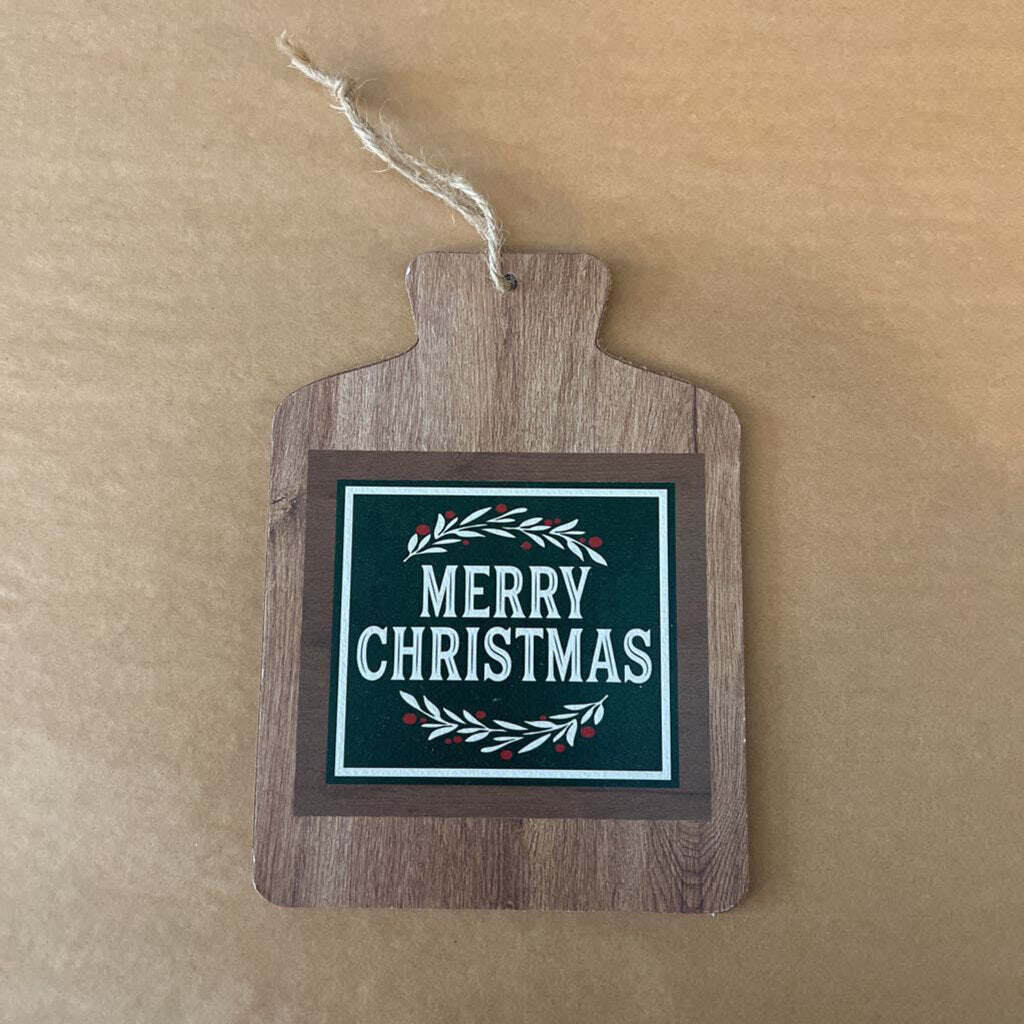 MERRY CHRISTMAS WOODEN ORNAMENT